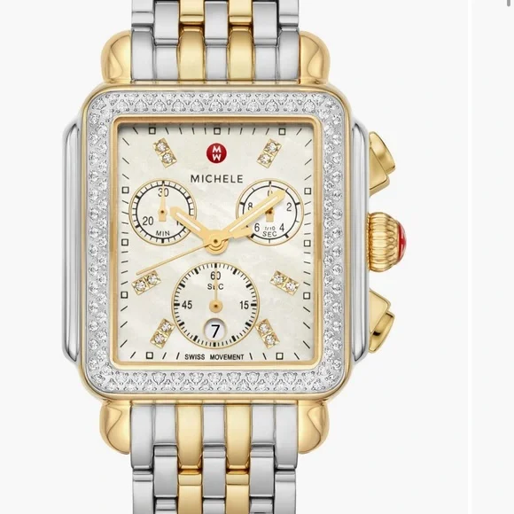 Michele Deco Diamond Chronograph Watch - Picture 6 of 8